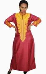 Grand Boubou Bazin Femme en tissu africain traditionnel