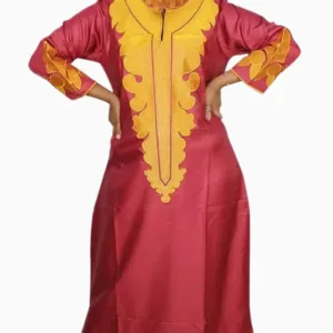 Grand Boubou Bazin Femme en tissu africain traditionnel