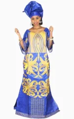 Vêtement africain traditionnel en bazin riche