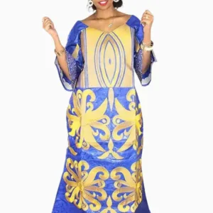Vêtement africain traditionnel en bazin riche