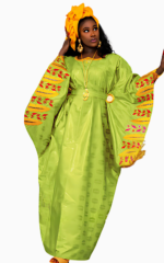 Boubou Bazin Riche Femme avec Ceinture élégante