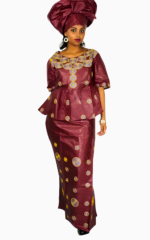 Grand boubou brodé pour femme en tissu africain