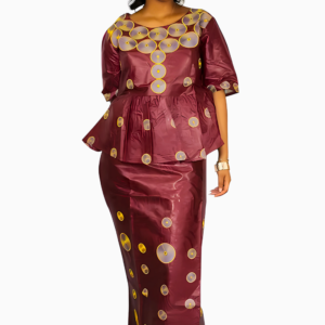 Grand boubou brodé pour femme en tissu africain