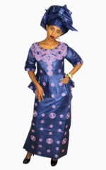 Vêtement traditionnel africain, boubou brodé pour femme