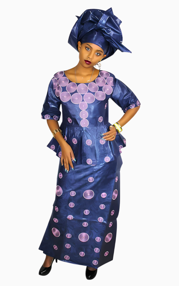 Vêtement traditionnel africain, boubou brodé pour femme