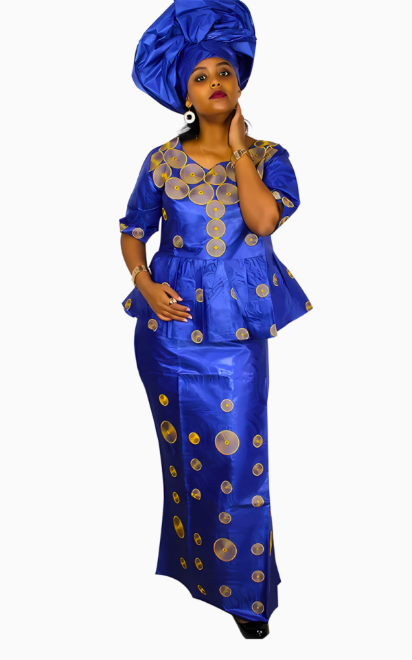 Boubou stylé et brodé pour femme, tendance ethnique