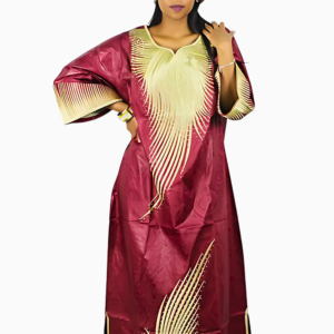 Grand boubou femme traditionnel africain, style élégant et coloré