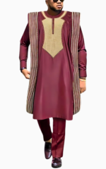 Grand Boubou Homme traditionnel africain en tissu coloré
