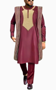 Grand Boubou Homme traditionnel africain en tissu coloré