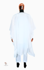Vêtement masculin boubou blanc pour style décontracté