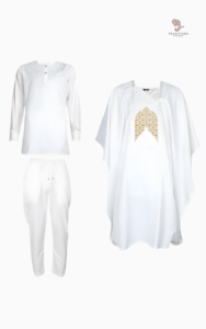 Boubou blanc homme pour occasions festives et culturelles