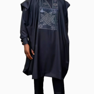 Boubou africain homme avec motifs authentiques et colorés