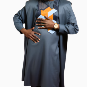 Grand boubou Sénégalais homme en gris