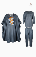 Vêtement traditionnel masculin gris du Sénégal
