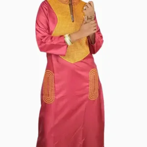 Grand boubou wax femme élégant et coloré
