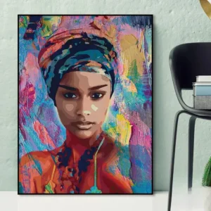Tableau africain artistique avec design unique et expressif