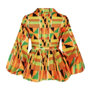 Haut Africain Femme Motif Kente élégant et coloré