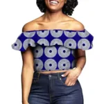 Haut Africain Wax Femme aux motifs colorés