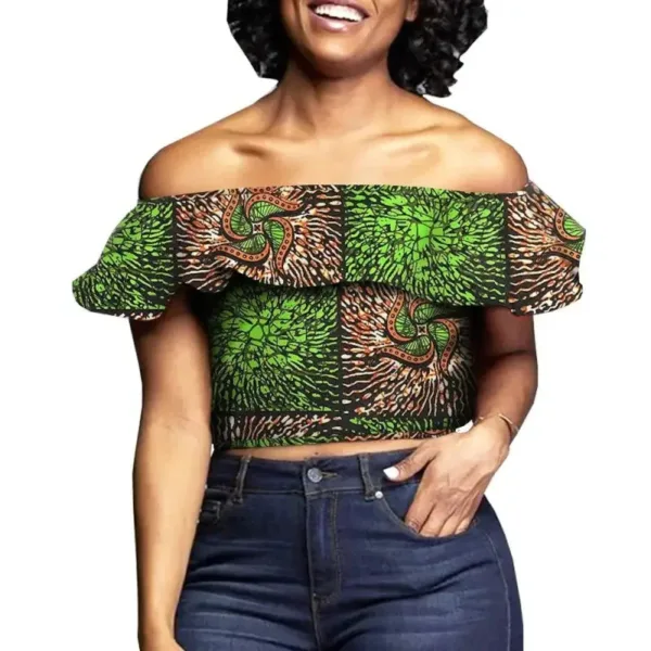 Tunique en wax africain pour femmes modernes