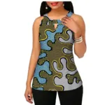 Top African pour femme, motif traditionnel et moderne
