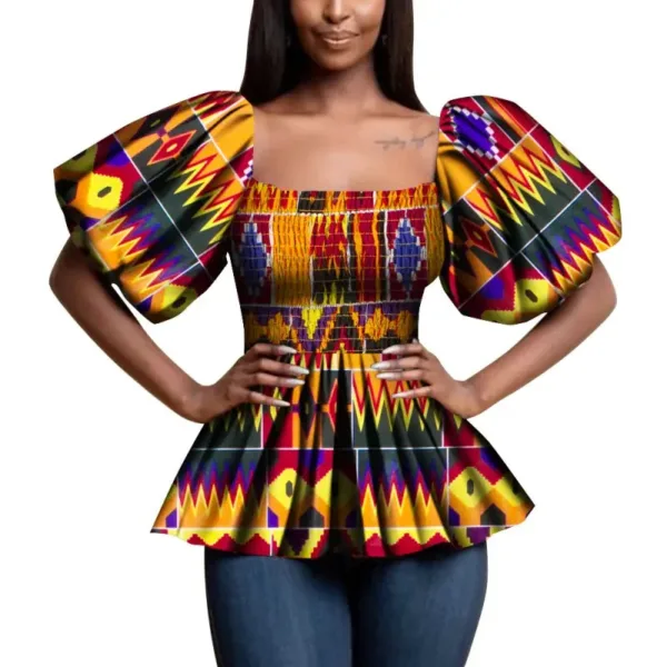 Haut coloré pour femme, style africain contemporain