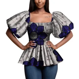 Top femme à motifs africains vibrants