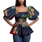 Haut imprimé traditionnel africain pour femme