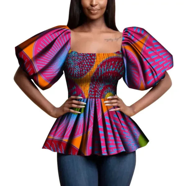 Haut stylé pour femme, motif africain unique