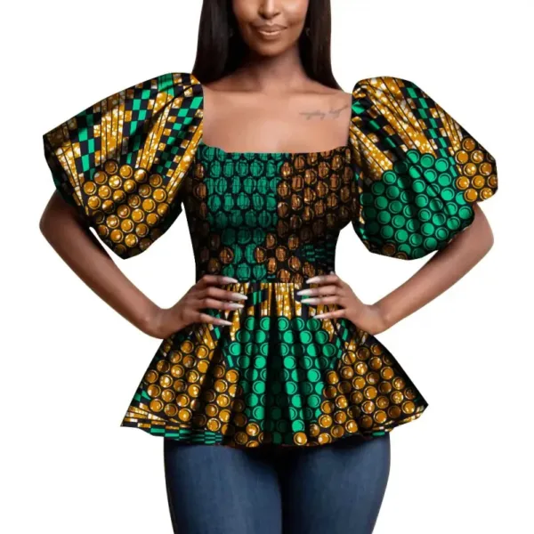 Haut moderne pour femme, inspiration africaine