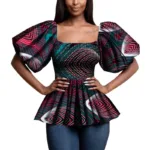 Haut femme aux motifs ethniques originaux