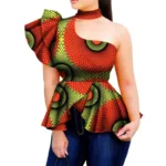 Haut Femme Mode Africaine en tissu coloré