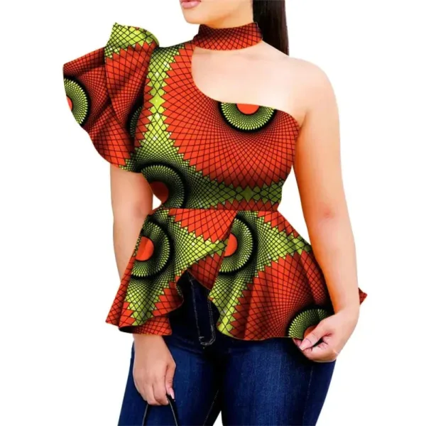 Haut Femme Mode Africaine en tissu coloré