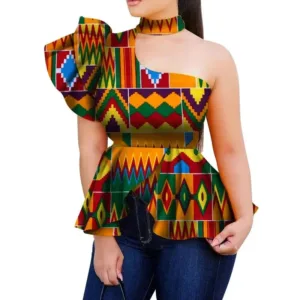 Haut Africain Femme à motifs traditionnels