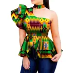 Haut coloré pour femme, style africain moderne