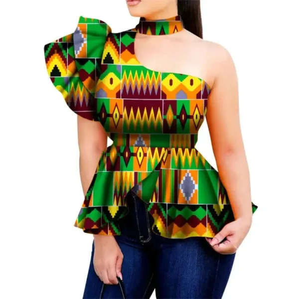 Haut coloré pour femme, style africain moderne
