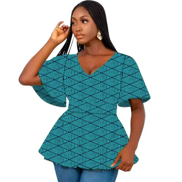 Haut Femme motif africain vibrant