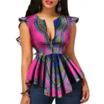 Haut tendance femme inspiré de motifs africains