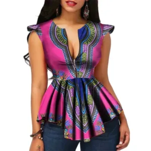 Haut tendance femme inspiré de motifs africains