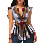 Top africain femme au design original et vibrant