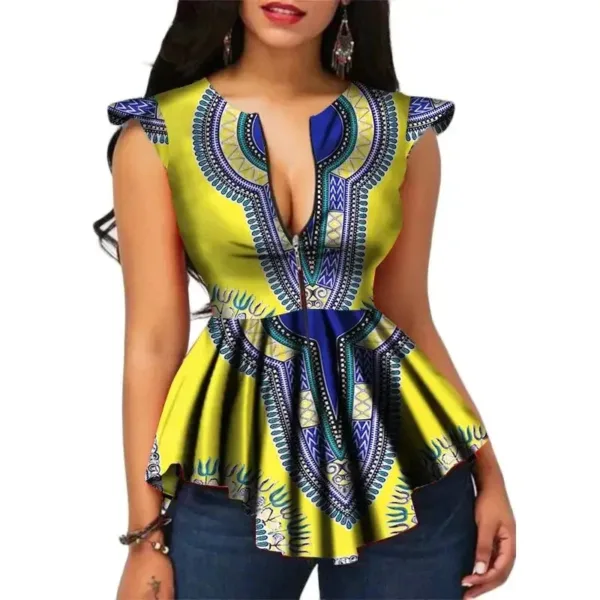 T-shirt femme avec imprimé africain moderne