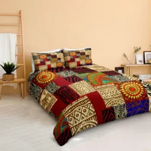 Housse de couette aux motifs africains vibrant
