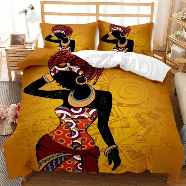 Housse de couette avec motifs ethniques africains