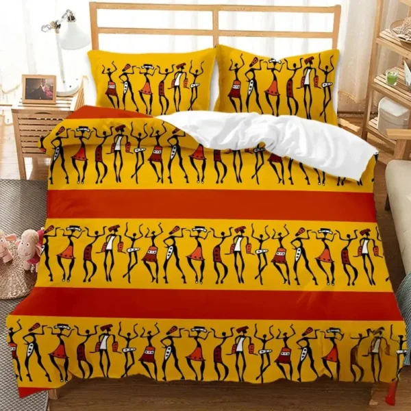 Housse de couette aux couleurs chaudes africaines