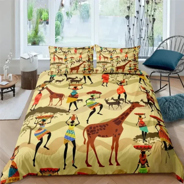 Housse de couette peau d'animal africaine