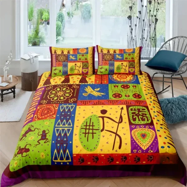 Housse de couette en tissu traditionnel coloré