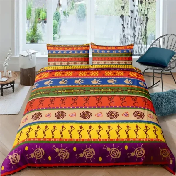 Housse de couette tissu africain coloré - vue 4