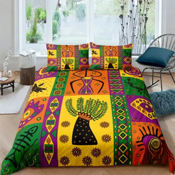 Housse de couette tissu africain coloré - vue 6