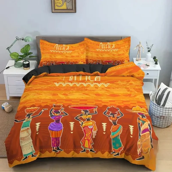Housse de couette artisanale d'inspiration africaine