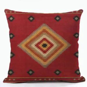 Housse de coussin aux motifs africains colorés