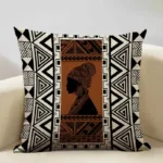Housse de coussin en tissu africain coloré